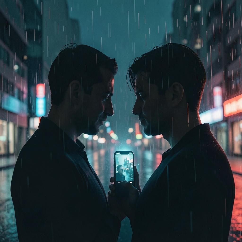 amor através da tela do celula