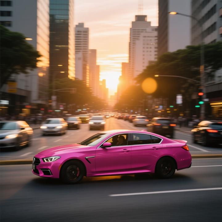 carro rosa