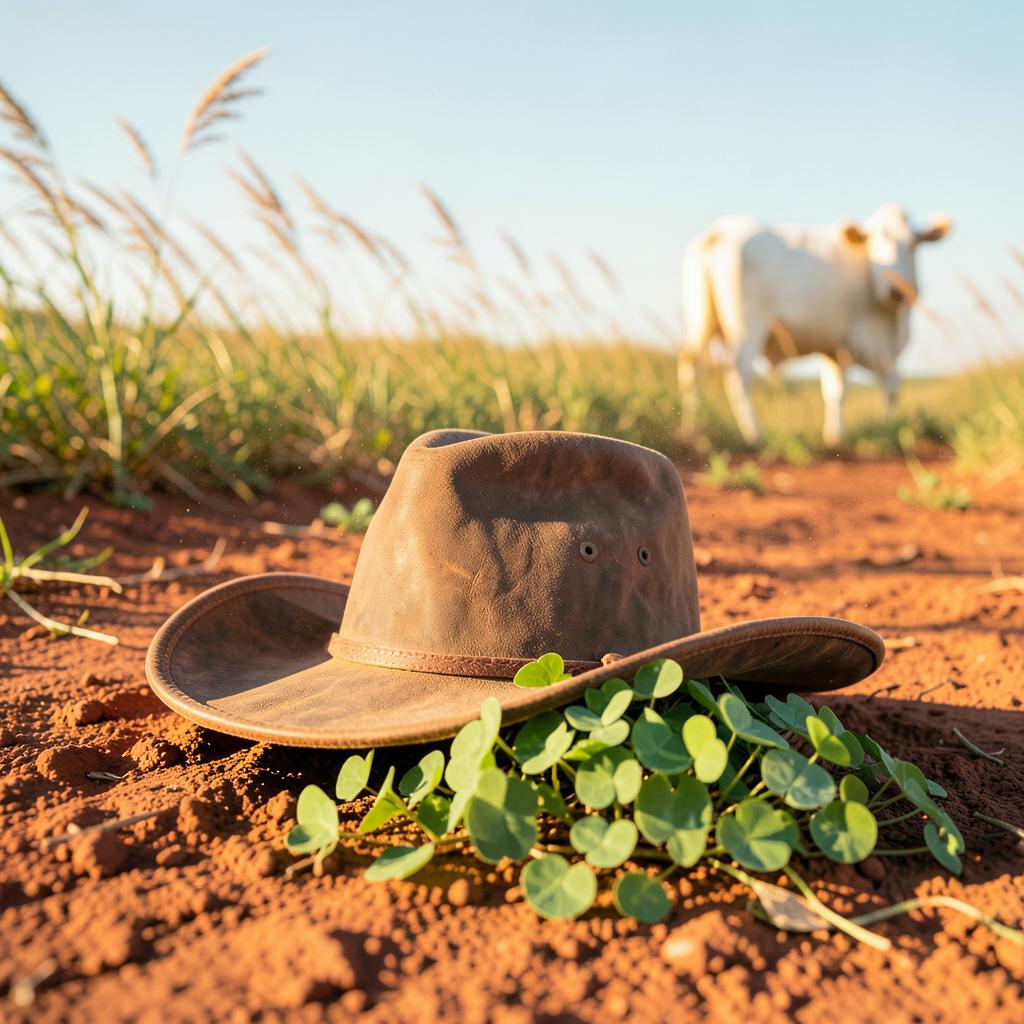 a cowgirl de chapéu
