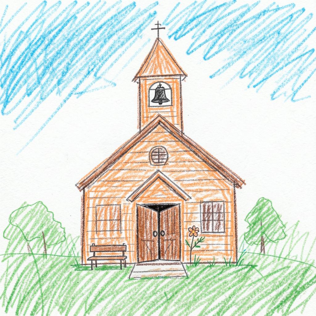 A igreja de pe