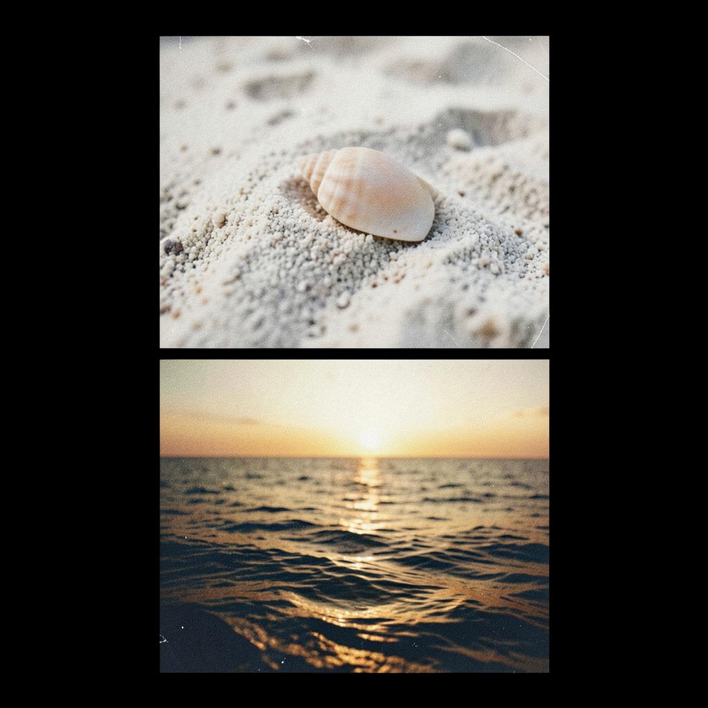 sobre a areia branca