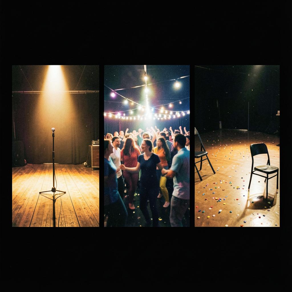 no palco