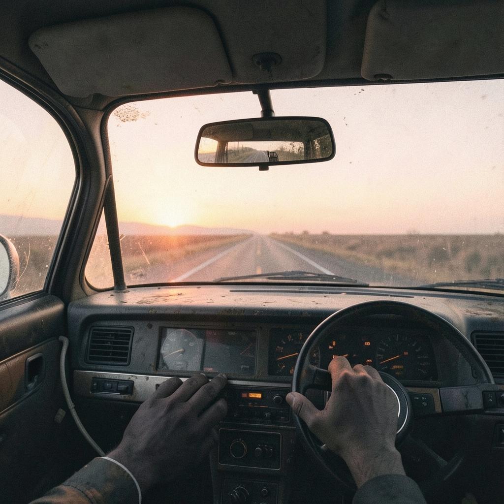retrovisor empoeirado