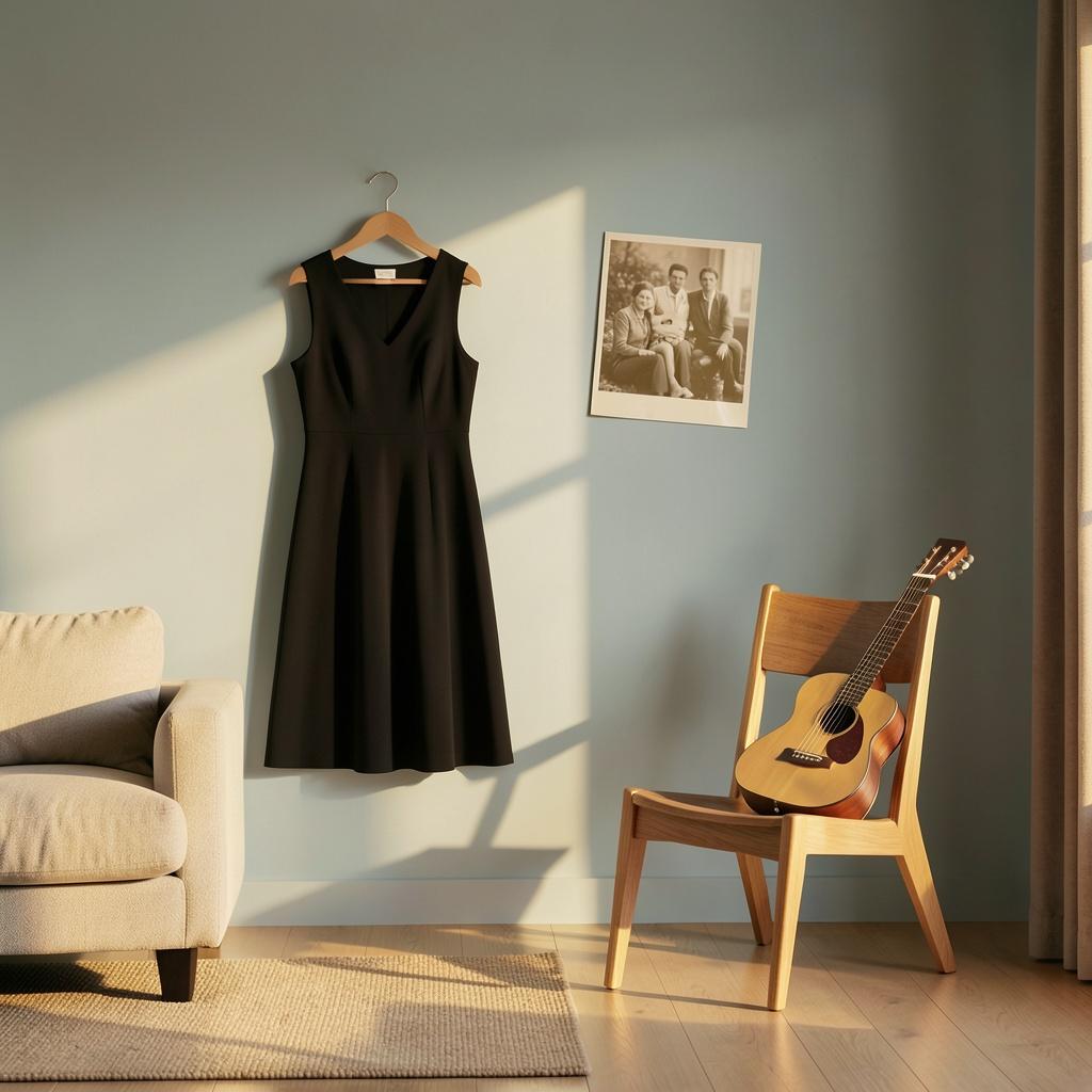 Vestido Preto, Coração Colorid
